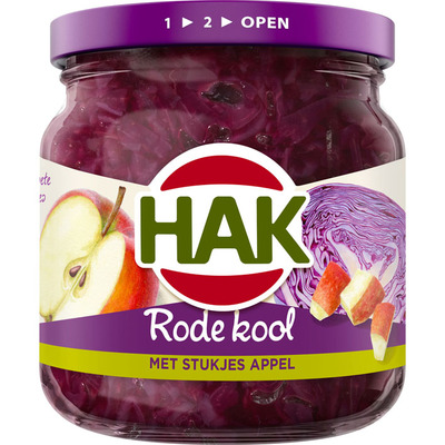 Hak Rode kool met stukjes appel