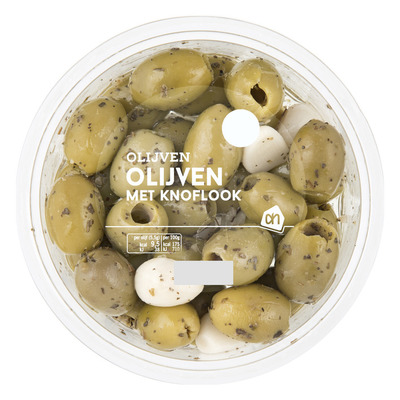 AH Groene olijven met knoflook