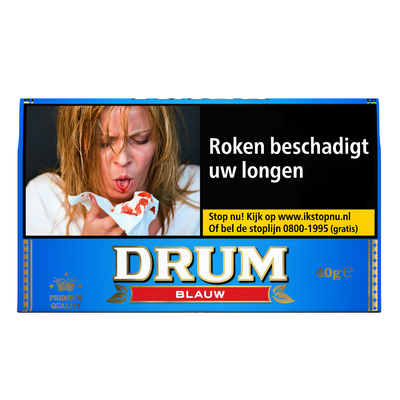 Drum Shag blauw medium