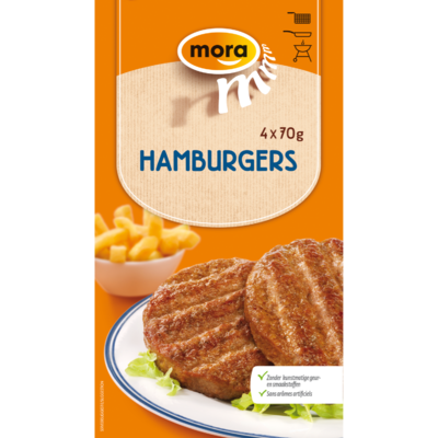 Mora Hamburgers 4 stuks