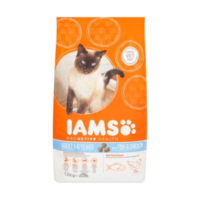 Iams Proactive Health with Fish & Chicken 1-6 Jaar