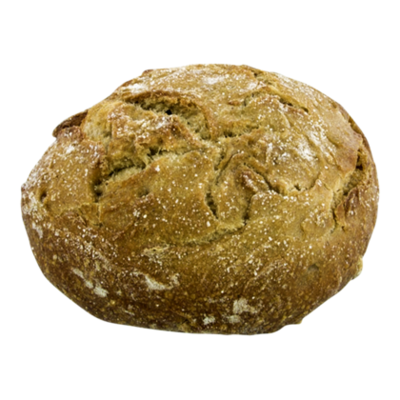 Huismerk KL Rustiek rozenbroodje rogge tarwe