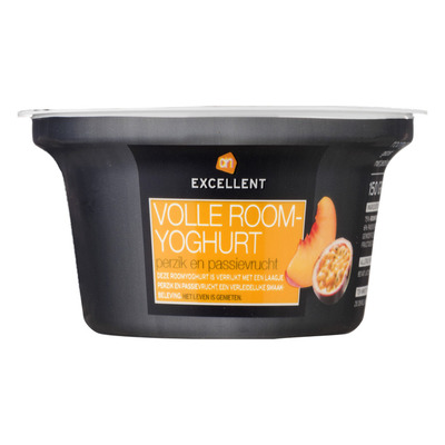 AH Excellent Volle roomyoghurt perzik-passievrucht