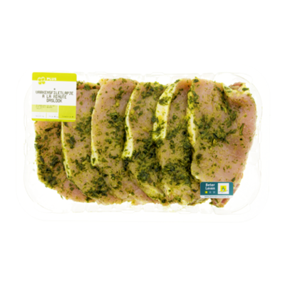 Huismerk Varkensfiletlapje daslook a la minute