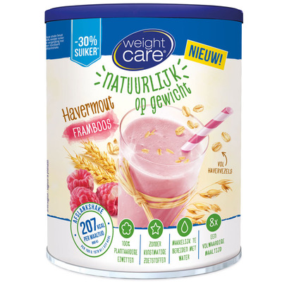 Weight Care Haver afslankshake havermout framboos