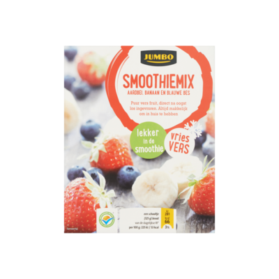 Huismerk Smoothiemix met Aardbei, Banaan & Blauwe Bes