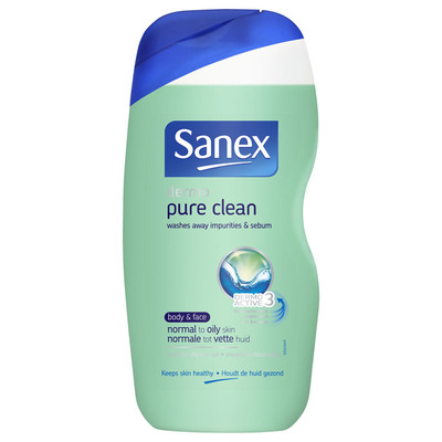 Sanex Dermo pure clean body&face douchegel