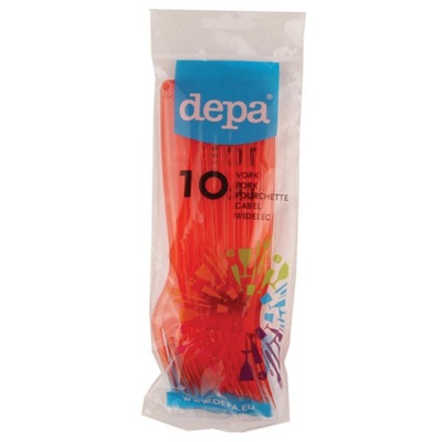Depa Tafelen Plastic Vork Rood