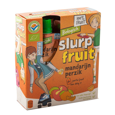 Servero Slurpfruit mandarijn perzik biologisch