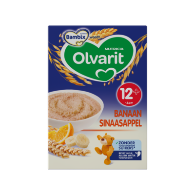 Olvarit Banaan Sinaasappel 12+ Maanden