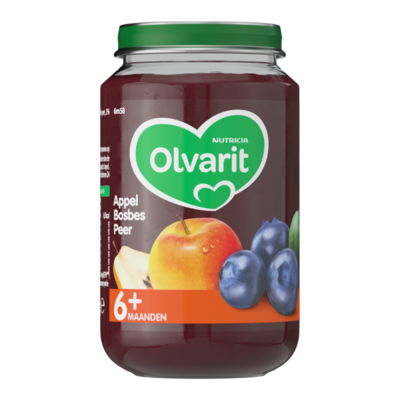 Olvarit Appel Bosbes Peer 6+ Maanden
