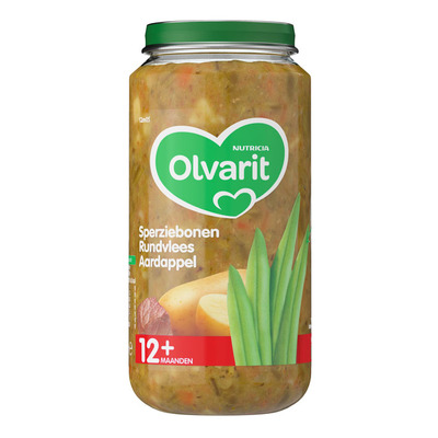Olvarit Sperziebonen rundvlees aardappel 12+ mnd