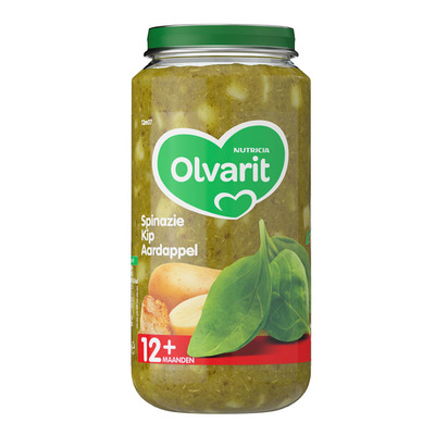 Olvarit Spinazie kip aardappel 12+ mnd