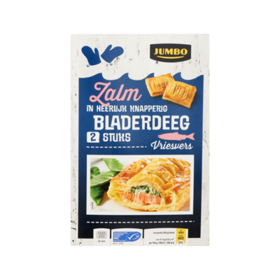 Huismerk Zalm in Heerlijk Knapperig Bladerdeeg Vriesvers 2 Stuks