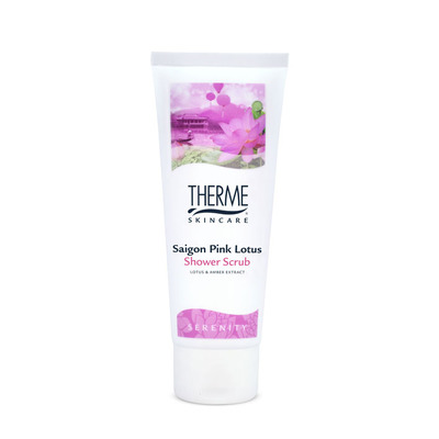 Therme Saigon pink lotus shower scrub