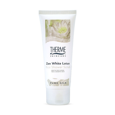 Therme Zen white lotus rice shower scrub