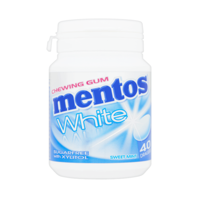 Mentos Gum White Sweet Mint Sugarfree 40 Stuks
