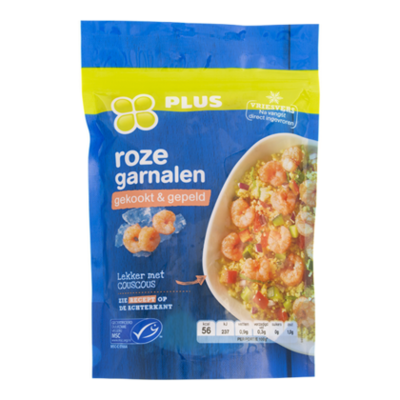 Huismerk Roze garnalen gekookt & gepeld
