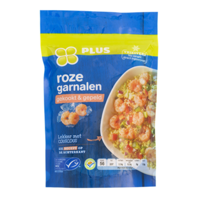Huismerk Roze garnalen gekookt & gepeld