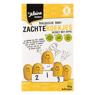 De Kleine Keuken Biologische zachte babykoekjes 6 maanden