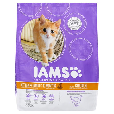Iams Proactive Health Kitten & Junior 1-12 Months Rich in Chicken 850 g