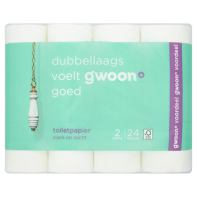 G'woon Toiletpapier 2-laags (PLUS huismerk)