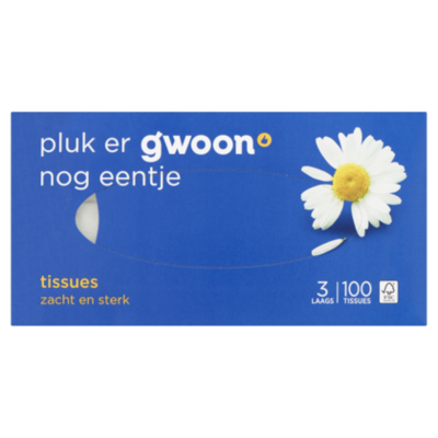 G'woon Tissues 3-laags (PLUS huismerk)
