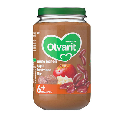 Olvarit Bonen appel rundvlees rijst 6+ mnd