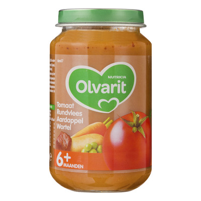 Olvarit Tomaat rundvlees aardappel wortel 6+ mnd