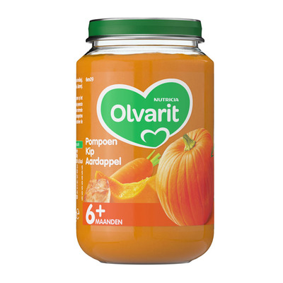 Olvarit Pompoen kip aardappel 6+ mnd
