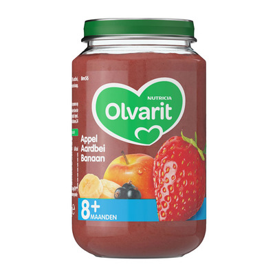 Olvarit Appel aardbei banaan 8+ mnd