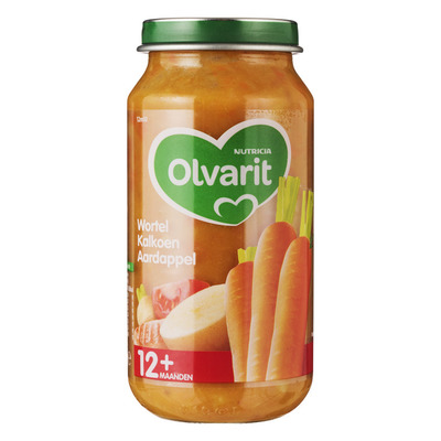 Olvarit Wortel kalkoen aardappel 12+ mnd