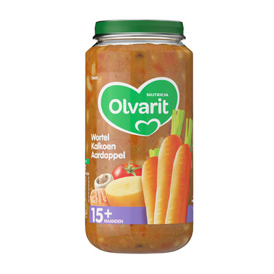 Olvarit Wortel kalkoen aardappel 15+ mnd