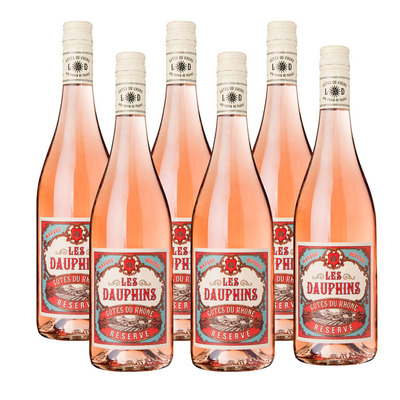 Les Dauphins 6 x Côtes du Rhône rosé