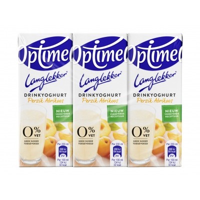 Optimel Drink perzik abrikoos 0% vet 6-pak