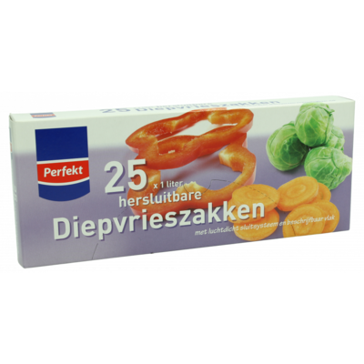 Huismerk Hersluitbare diepvrieszak 1 liter