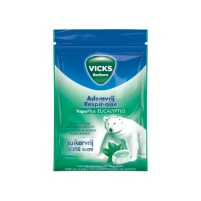 Vicks Keelpastilles ademvrij eucalyptus