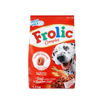 Frolic Malse maaltijd met vers rund en worteltjes en garnalen