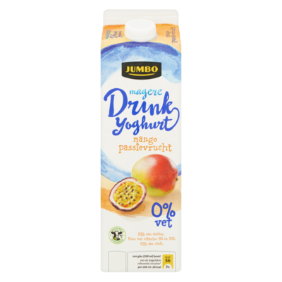 Huismerk Magere Drinkyoghurt Mango Passievrucht 0% Vet