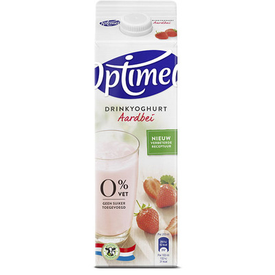Optimel Drinkyoghurt aardbei 0% vet
