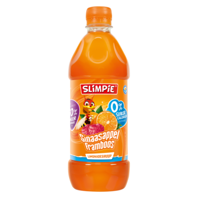 Slimpie Sinaasappel Framboos Limonadesiroop