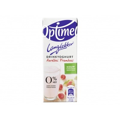 Optimel Drink aardbei framboos 0% vet 6-pak