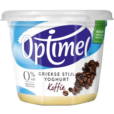 Optimel Magere griekse stijl yoghurt koffie