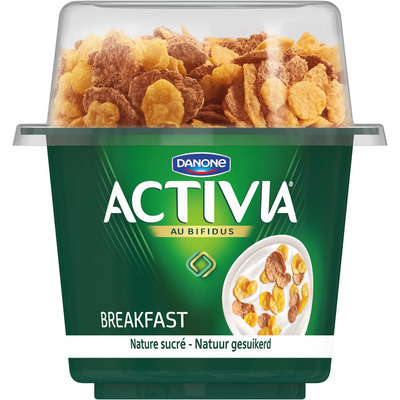 Danone Activia yoghurt breakfast