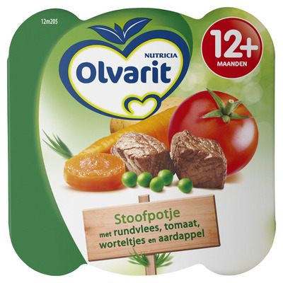 Olvarit Peutermenu stoofpotje rundvlees 12+ mnd