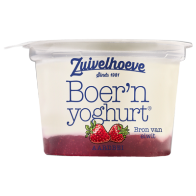 Zuivelhoeve Boer'n yoghurt aardbei