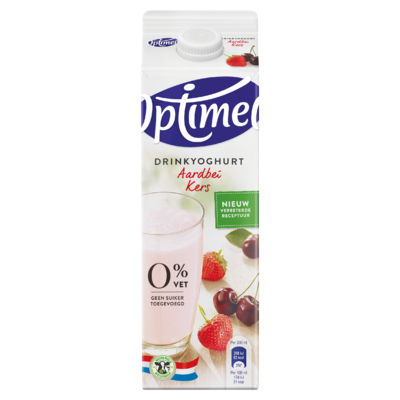 Optimel Drinkyoghurt Aardbei Kers 1 L