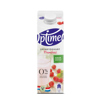 Optimel Drinkyoghurt framboos 0% vet