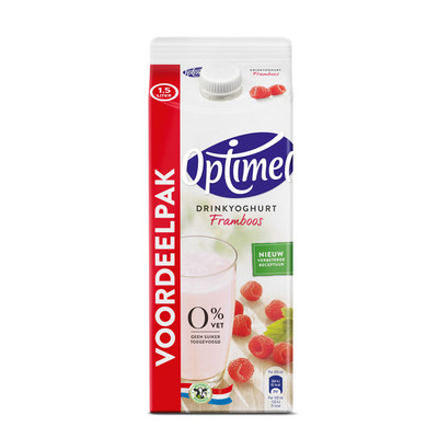 Optimel Drinkyoghurt framboos 0% vet