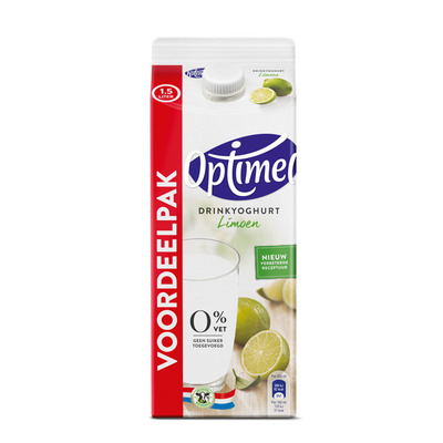 Optimel Drinkyoghurt limoen 0% vet